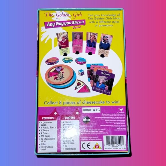 NEW Cardinal Games The Golden Girls “Any Way You Slice It” Game Complete - Picture 4 of 4